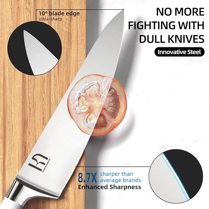 Knife Set, Premium 15 Piece Japanese High Carbon Stainless Steel Knives Set - Image 2