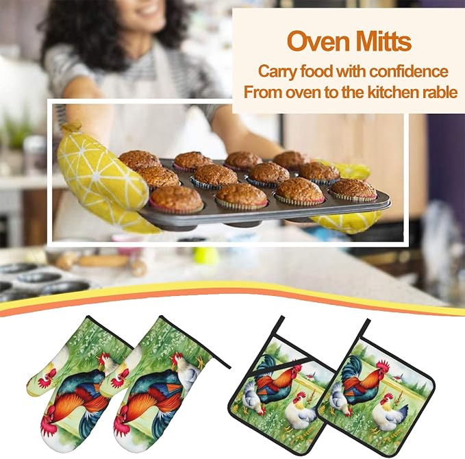 Oven Mitts and Hot Pads Set - Image 7