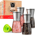 Home EC Original Stainless Steel Sea Salt and Pepper Grinder Set of 4 by HOMEEC