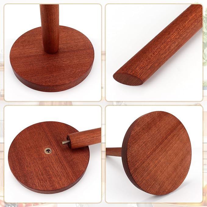 Kaishun Wooden Paper Towel Holder Countertop - Image 3