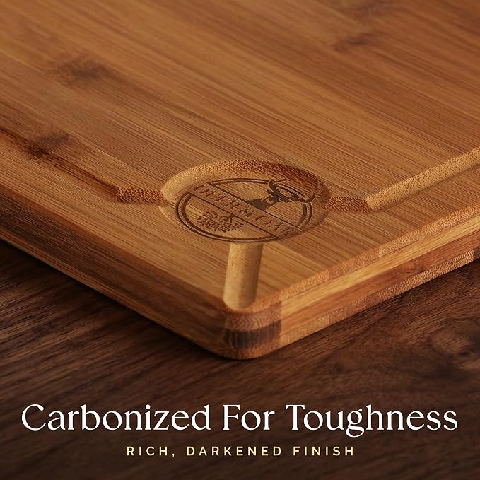 Pre-Oiled, Non Toxic 3-Piece Carbonized Bamboo Cutting Board Set, 500°F - Image 10