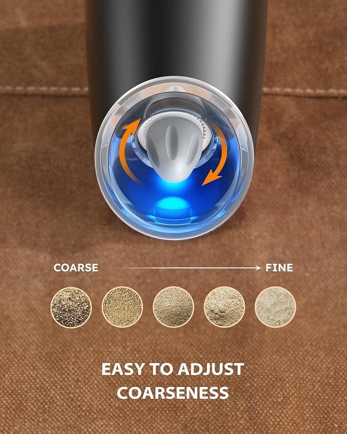 Sangcon Gravity Electric Salt and Pepper Grinder Set Automatic Shakers Mill - Image 4