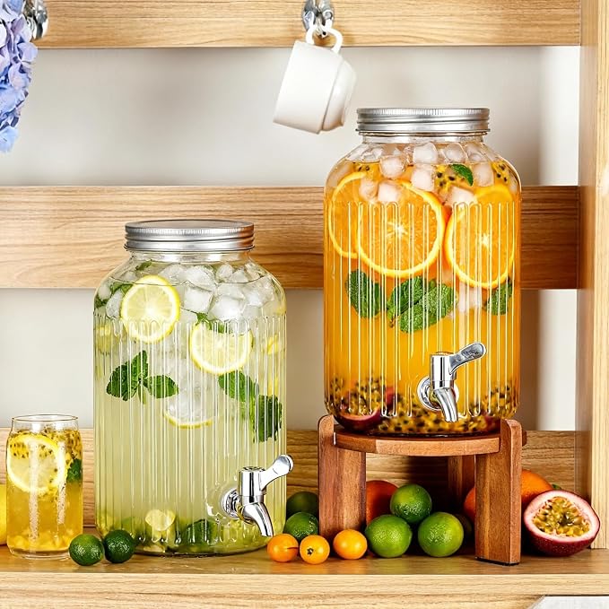 SiliFine 2 Pieces 1 Gallon Plastic Beverage Dispenser - Image 2