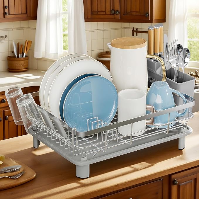 MOUKABAL Dish Drying Rack, Dish Rack, Stainless Steel Dish Racks - Image 8
