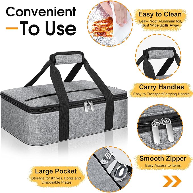 Insulated Casserole Carrier, Portable Casserole Carrier - Image 3