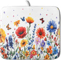 Watercolor Flower Dish Drying Mat 16x18 Inch Floral Butterfly Dish Drainer by Giwawa