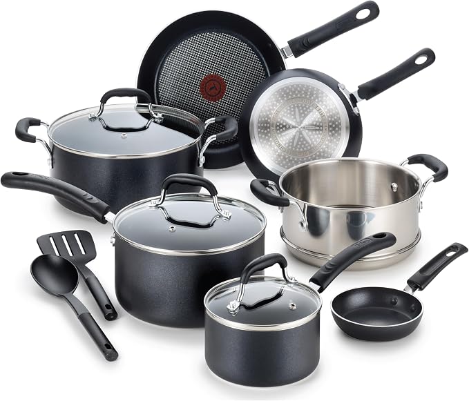 T-fal Experience Nonstick Cookware Set 12 Piece, Oven Broiler Safe 350F by T-falbrand