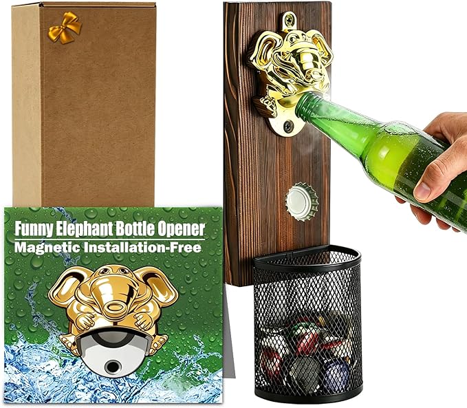 Beer Magnetic Bottle Opener Wall Mounted by Rilltowpe