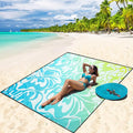 WIWIGO Beach Blanket Waterproof Sandproof Beach Mat 79" X 83"/10'x9'for 2-8 by WIWIGO