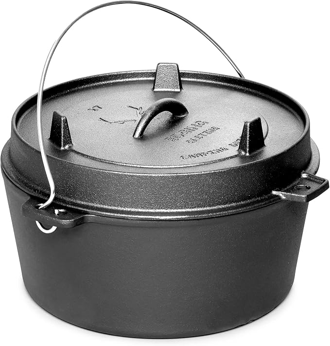 EDGING CASTING Pre-Seasoned Cast Iron Camping Dutch Ovens, Outdoor Camping - Image 4