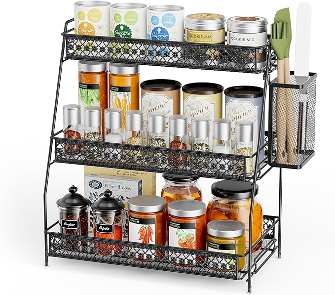 Vintage 3 Tier Spice Rack Organizer - Image 7