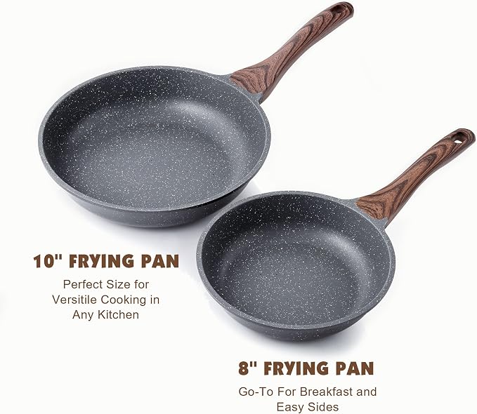 SENSARTE Nonstick Frying Pan Skillet, Swiss Granite Coating Omelette Pan - Image 8