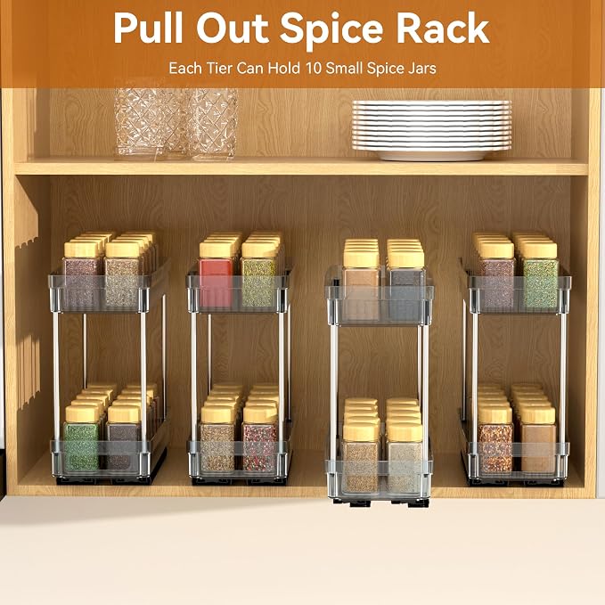 DABIGE 2 Pack Pull Out Spice Rack Organizer - Image 9