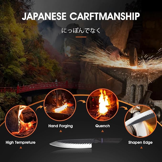 ROCOCO Japanese Chef Santoku Knife - Image 2