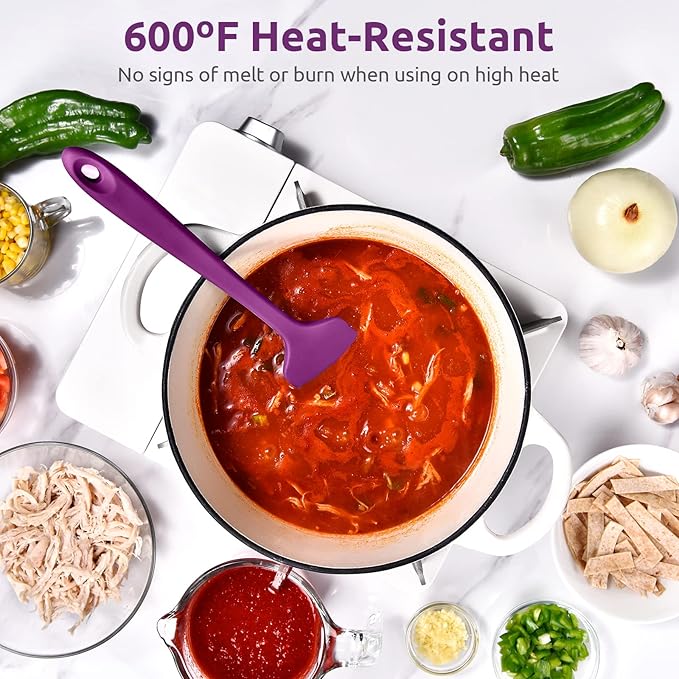 Heat Resistant Silicone Large Spatula: U-Taste 600ºF High Heat Flexible 11.38in - Image 3