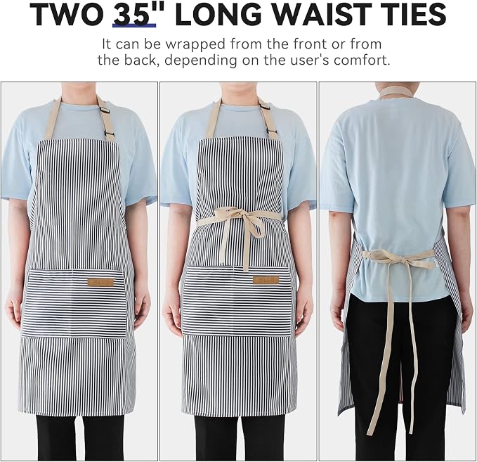 NLUS 2 Pack Cooking Aprons for Women - Image 5