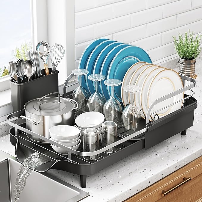 SNTD Dish Drying Rack, Expandable Dish Rack by SNTD