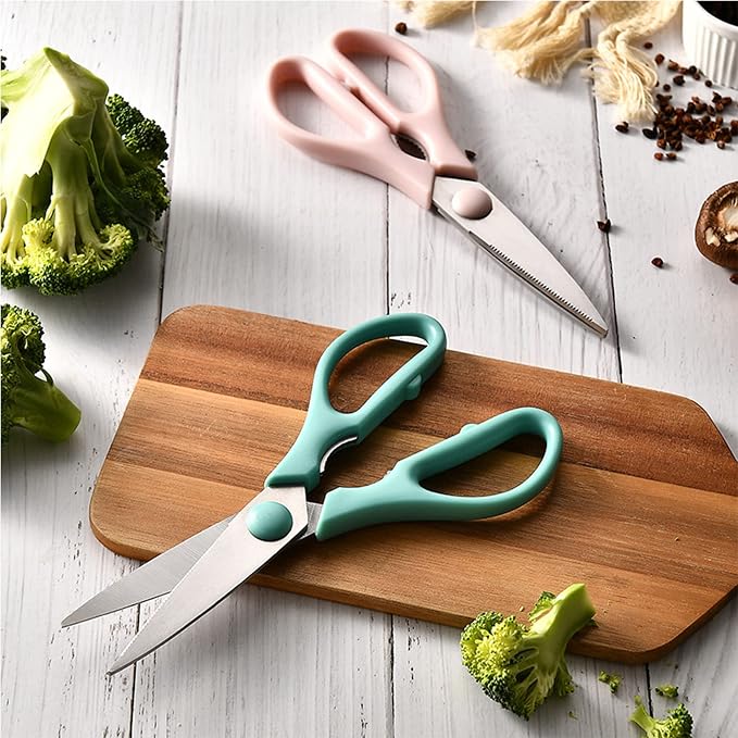 Light Green Kitchen Shears, Rkqoa Kitchen Scissors Heavy Duty Cooking Scissors - Image 3