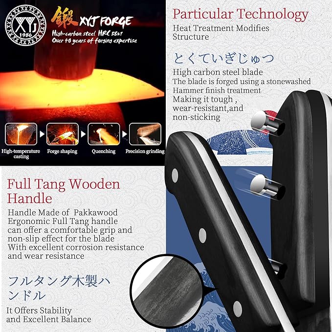 XYJ Authentic Since 1986, Outstanding Ancient Forging, 7.5 Inch Full Tang - Image 3