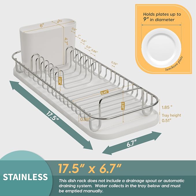 SunnyPoint 304 Stainless Steel NeverRust Compact Dish Drying Rack - Image 7