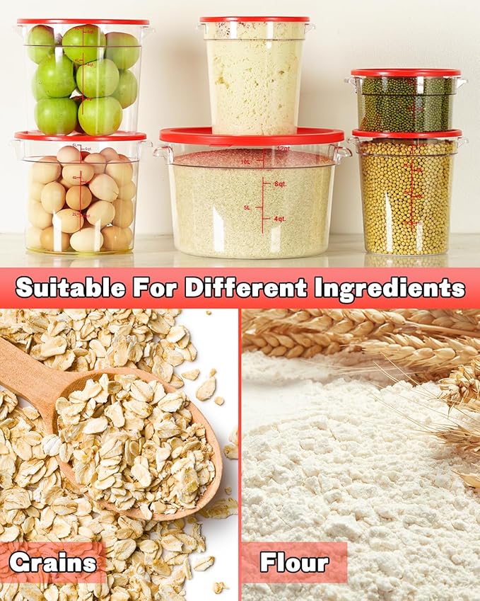 6QT NSF Round Food Storage Containers - Image 8