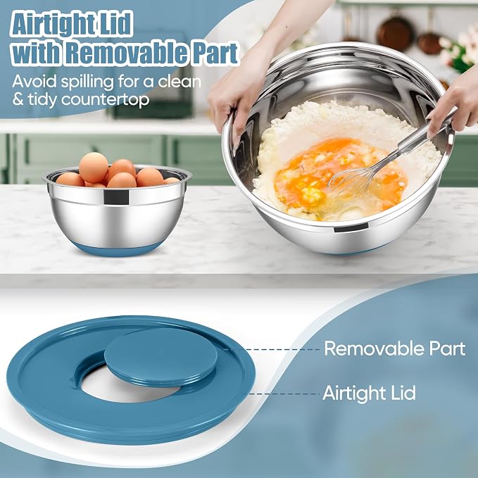 E-far Stainless Steel Mixing Bowls - Image 6