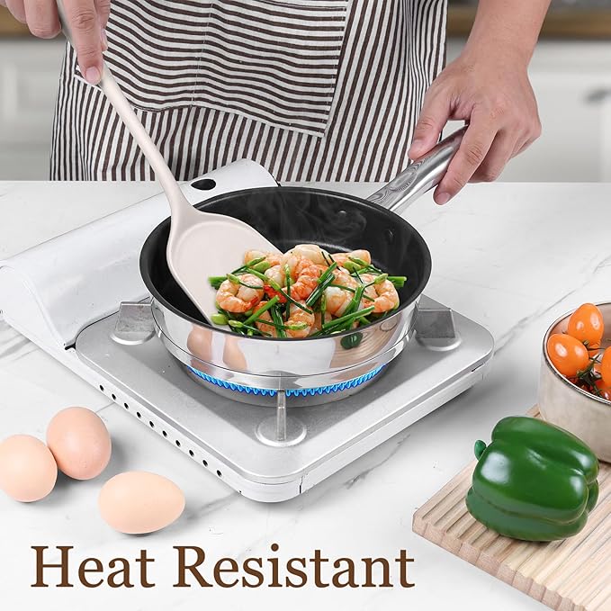 LIANYU 8Pcs Kitchen Cooking Utensils Set, Silicone Cooking Utensil Set - Image 8