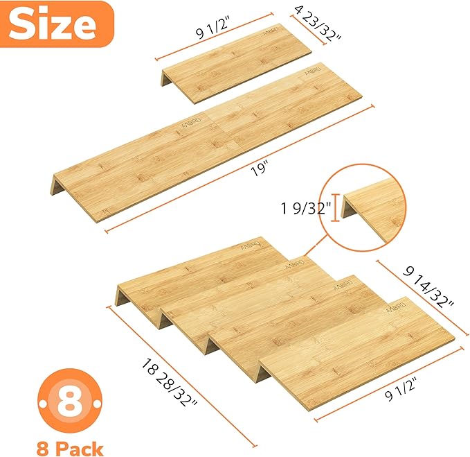 AMBIRD Bamboo Spice Drawer Organizer - Image 2