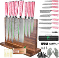 FULLHI 15pcs Japanese Knife Set by ExpertForPortableAndButcherKnifeSet