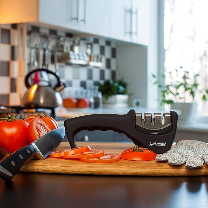 4-in-1 Kitchen Knife Accessories: 3-Stage Knife Sharpener Helps Repair - Image 6