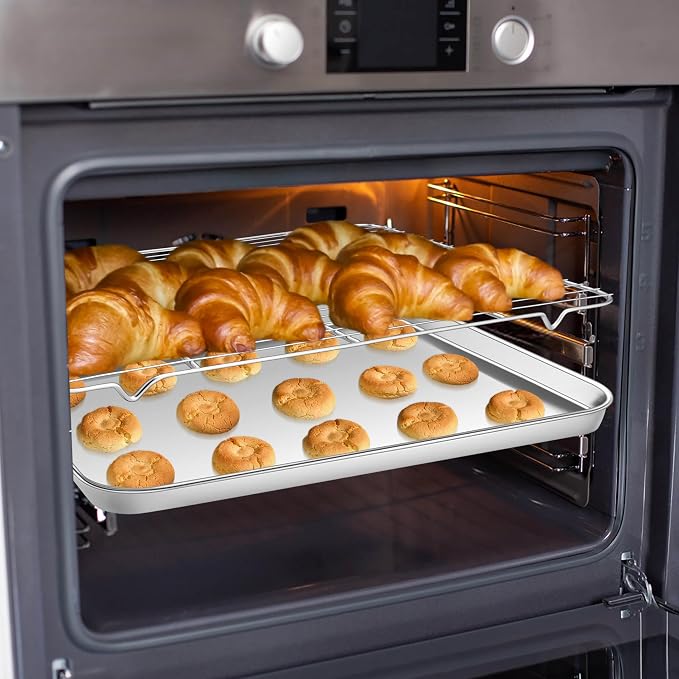 Homikit Baking Sheet with Rack, Big Bacon Baking Tray with Cooling Rack - Image 9