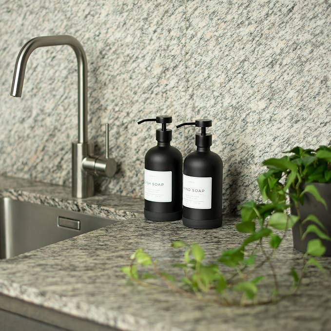 Hand and Dish Soap Dispenser for Kitchen and Bathroom, Stainless Steel Pumps - Image 9