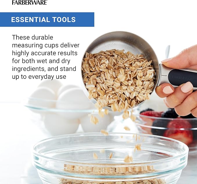 Farberware Professional Set of 5 Stainless Steel Measuring Cups, Precision and - Image 5