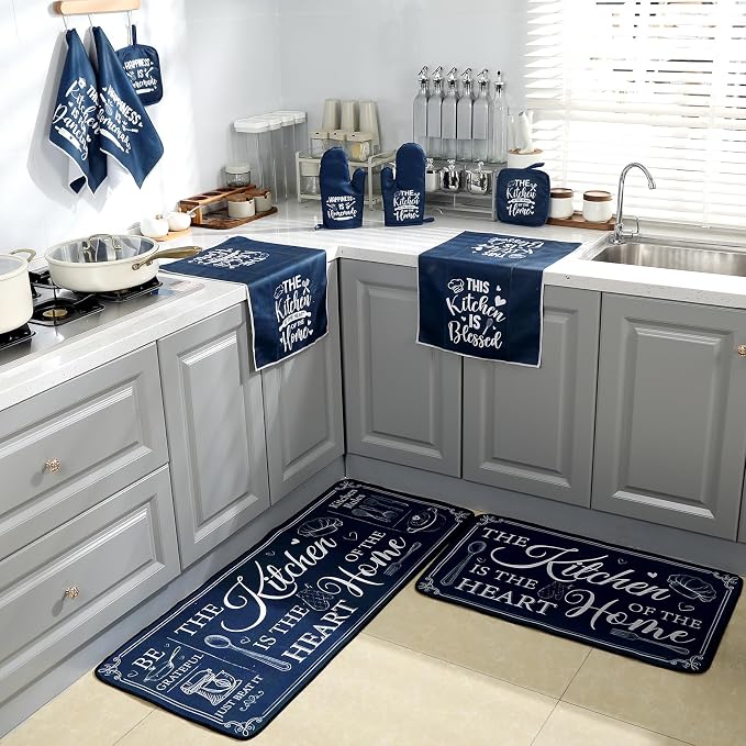Fourluoo 10 Pcs Farmhouse Kitchen Decor and Accessories Set 4 Kitchen Towels 2 - Image 7