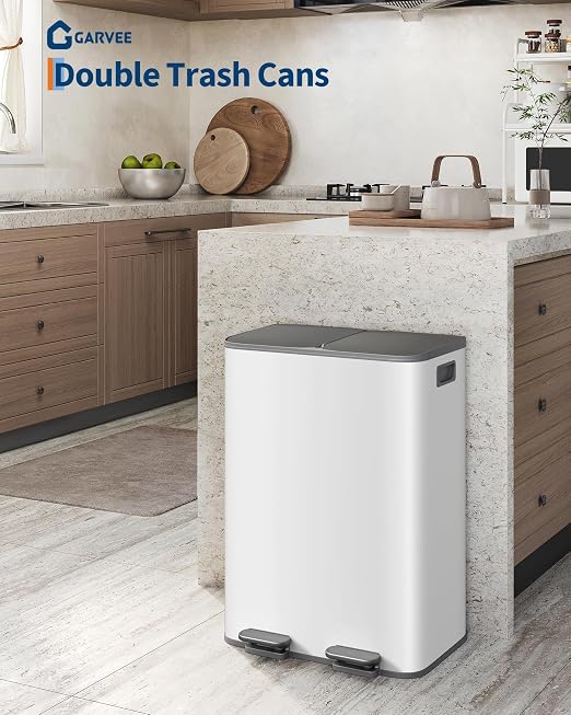 Garvee Trash Can, 2 x 8 gal Garbage Can - Image 6