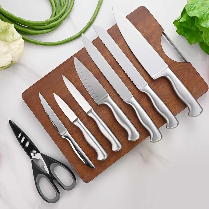 15-Piece Stainless Steel Chef Kitchen Knife Sets - Image 7