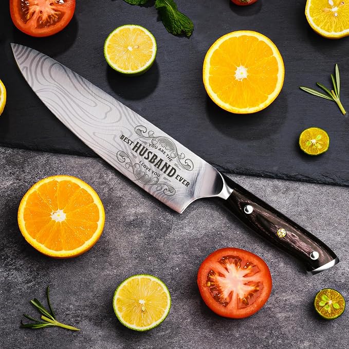 Funistree Gifts for Men Him Husband, 8 inch Professional German 1.4116 Chef - Image 2