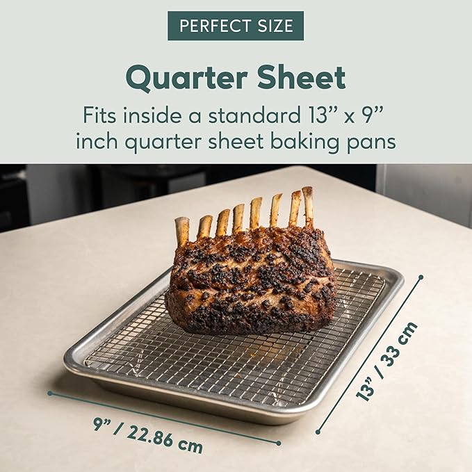 Ultra Cuisine Stainless Steel 8.5 x 12-inch Cooling and Baking Rack - Image 3
