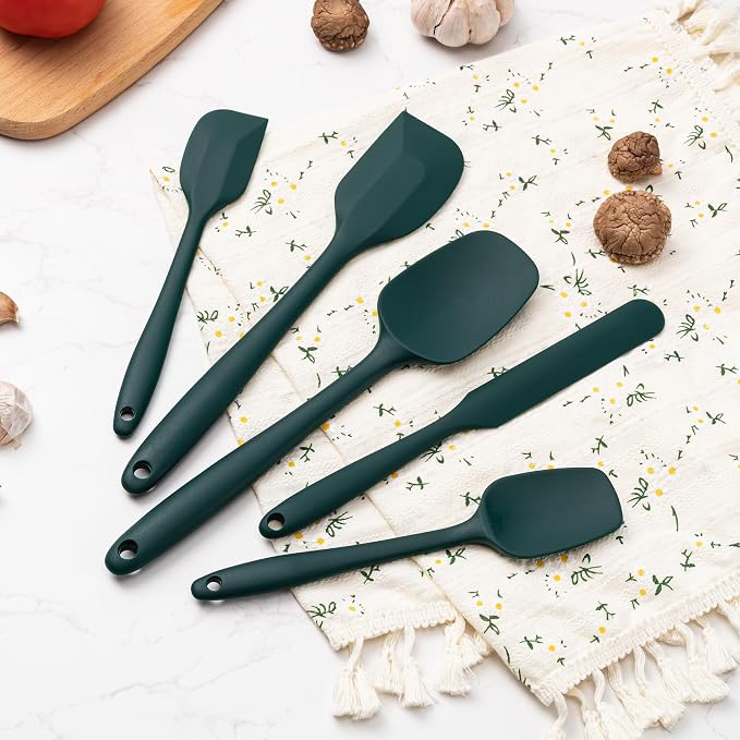 Silicone Spatula Set, 5 Piece Food Grade Rubber Spatulas - Image 7