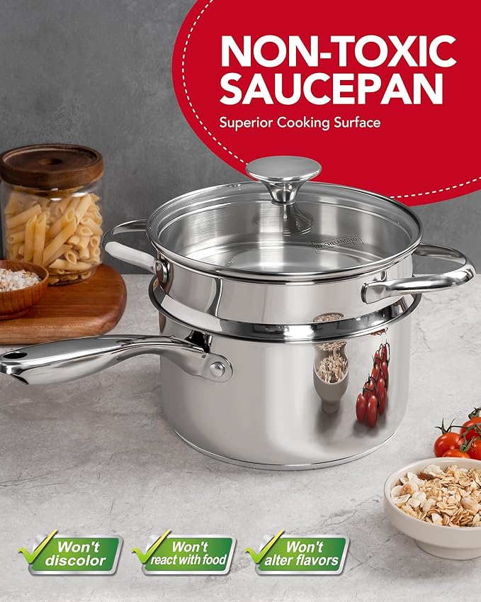 MICHELANGELO Stainless Steel Sauce Pan - Image 3