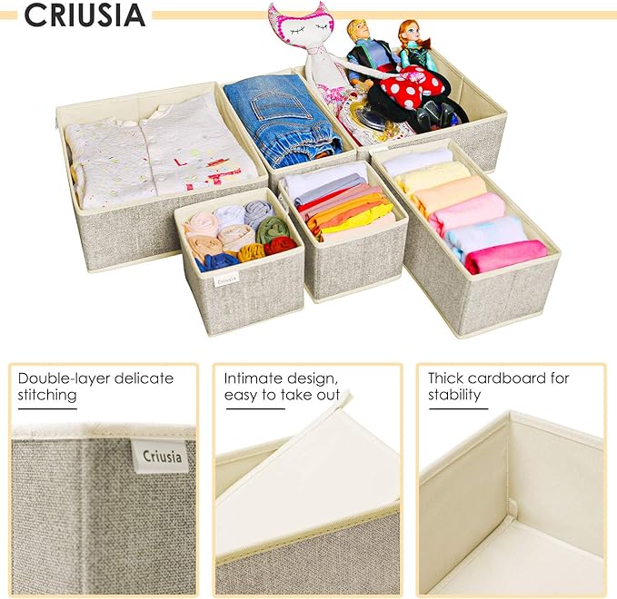 12 Pack Drawer Organizers for Clothing, Foldable Clothes Storage Box Closet - Image 4