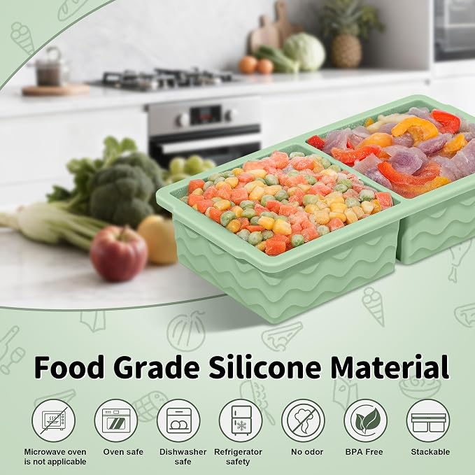 Doasuwish 3-Pack Silicone Freezer Trays - Image 2
