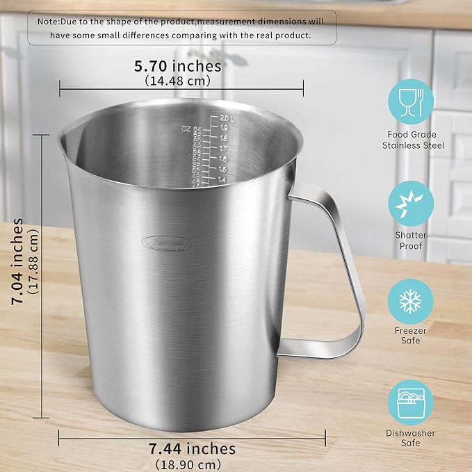 Measuring Cup, Newness Stainless Steel Measuring Cup - Image 4