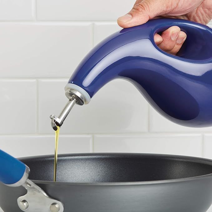 Rachael Ray Solid Glaze Ceramics EVOO Olive Oil Bottle Dispenser - Image 2