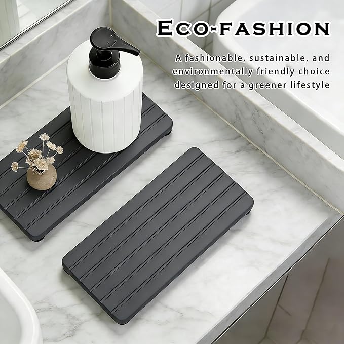 2PCS Stone Drying Tray, Water Absorbing Stone Tray - Image 5