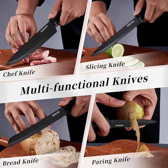 Knife Set, 14-Piece Kitchen Knives Set - Image 6