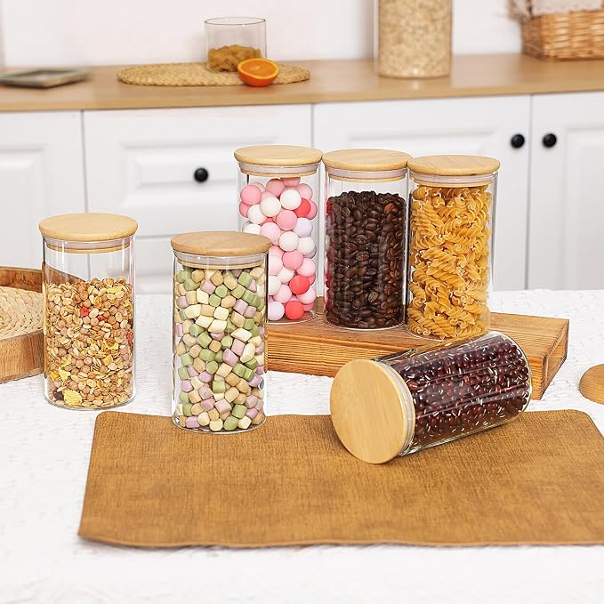 Moretoes 6 Pack 0.6qt Glass Storage Containers - Image 5
