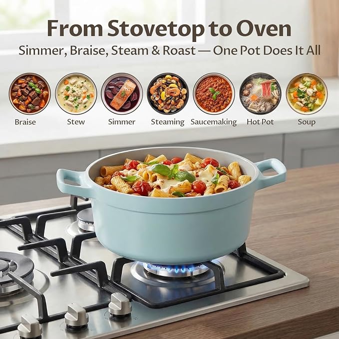 BEZIA 5.7 Quart Nonstick Ceramic Stock Pot - Image 8