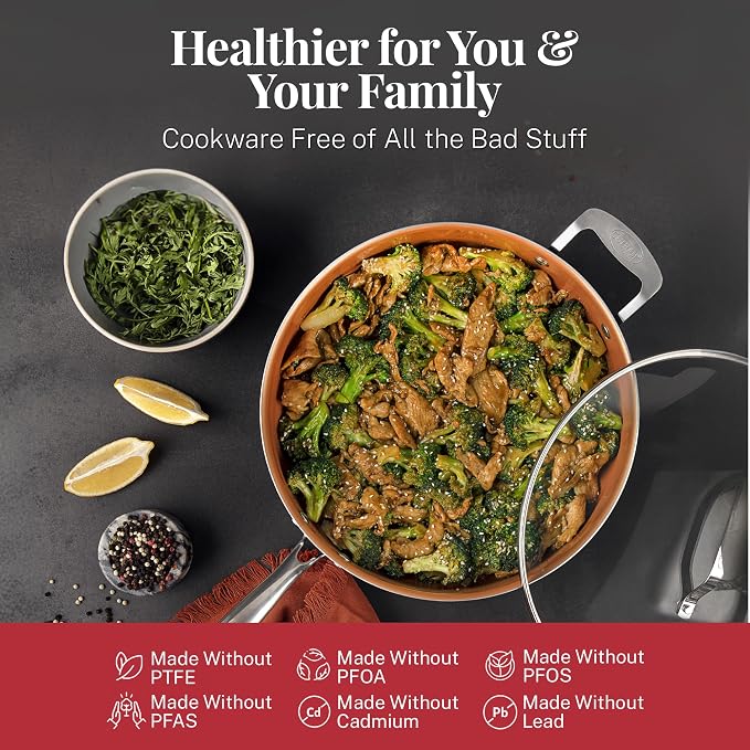 Gotham Steel 20 Pc Pots and Pans Set Nonstick Cookware + Bakeware Set, Complete - Image 3