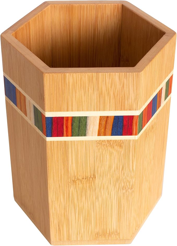 Totally Bamboo Baltique Marrakesh Collection Kitchen Utensil Holder, Large - Image 4